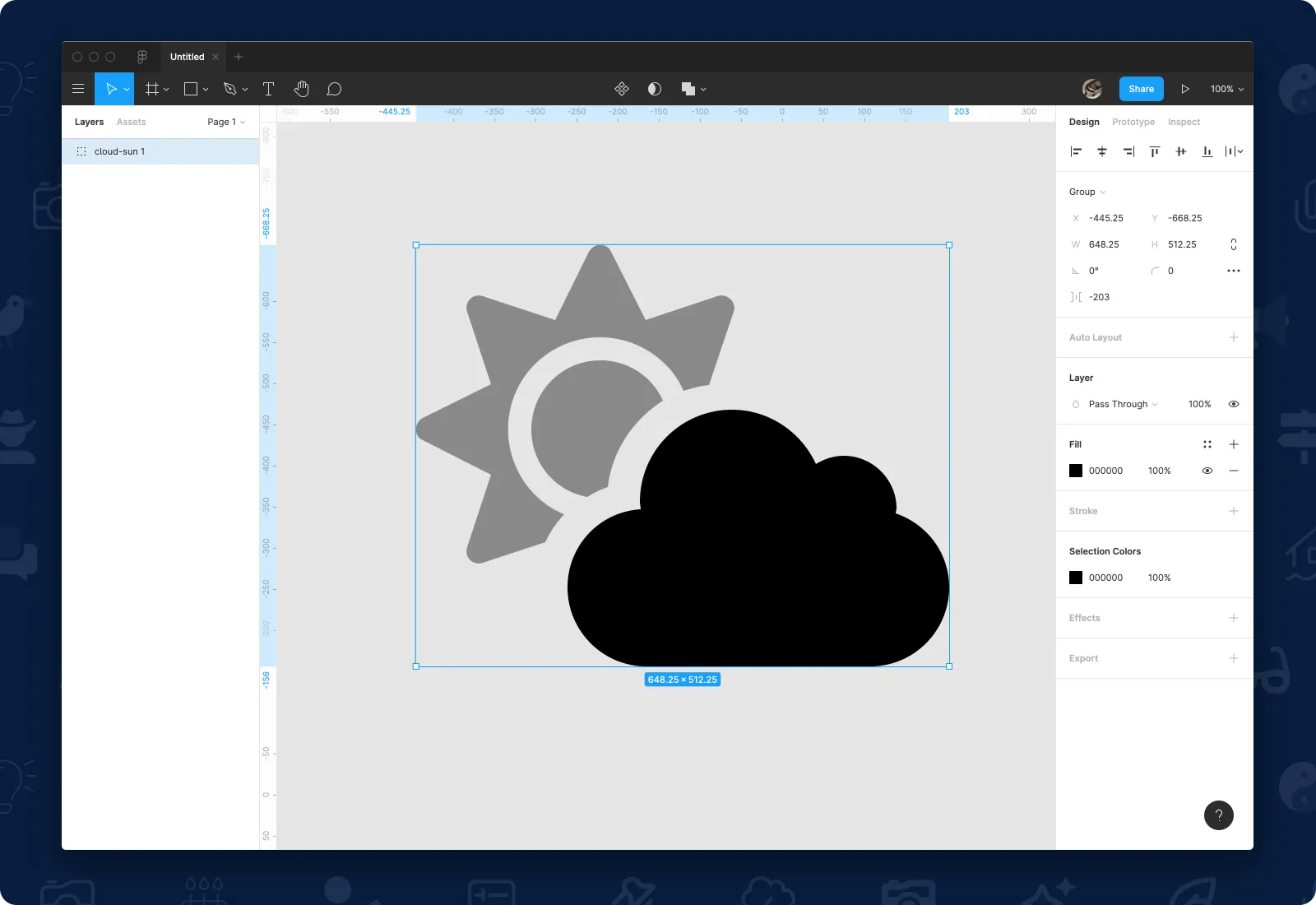 在 Sketch 中打开的双色调图标的 .svg 文件